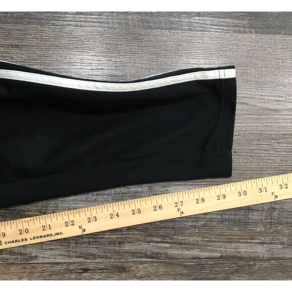 Adidas Womens Medium Black Athletic Sweatpants with White Stripes - Picture 6 of 7